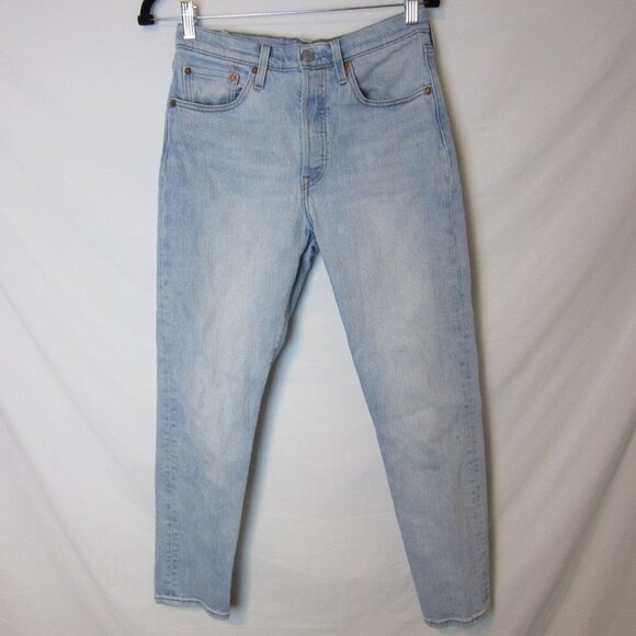 Levi's Jeans Original Fit Straight Leg Light Wash Blue Casual Women's 27 Short - Picture 1 of 8